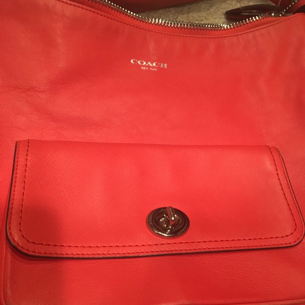 Coach Legacy Coral Leather Purse - Picture 3 of 8
